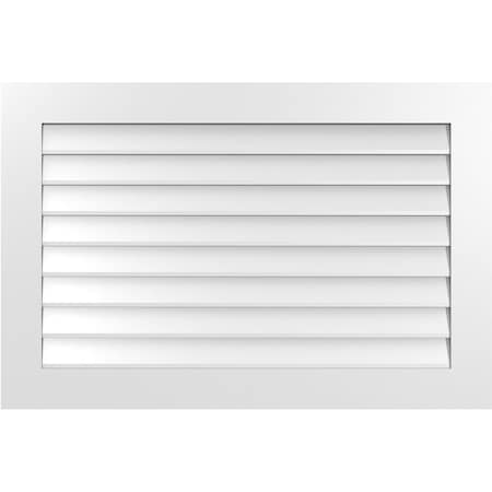 Ekena Millwork Vertical Surface Mount PVC Gable Vent: Non-Functional, w/3-1/2"W x 1"H, Standard Frame, 42"W x 28"H GVPVE42X2801SN